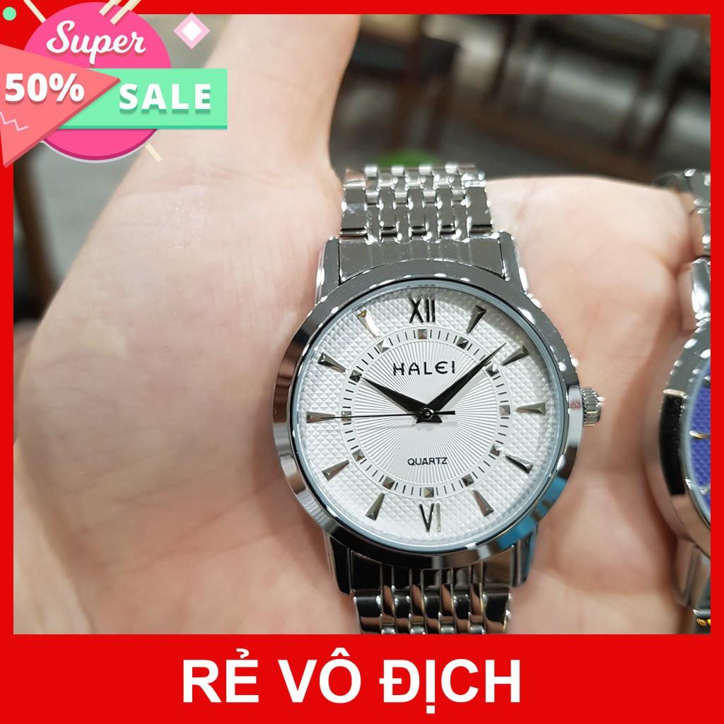 Đồng hồ nam Halei dây thép bạc cao cấp chính hãng Tony Watch 68