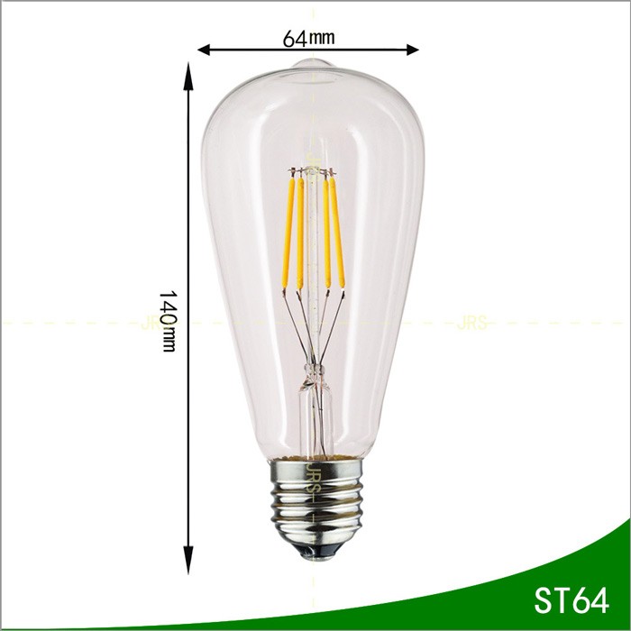 Bộ Combo 5 Bóng Đèn Trang Trí Led Edison 4W Ánh Sáng Vàng dùng cho trang trí nội ngoại thất trong nhà, quán cafe..( bóng dài )