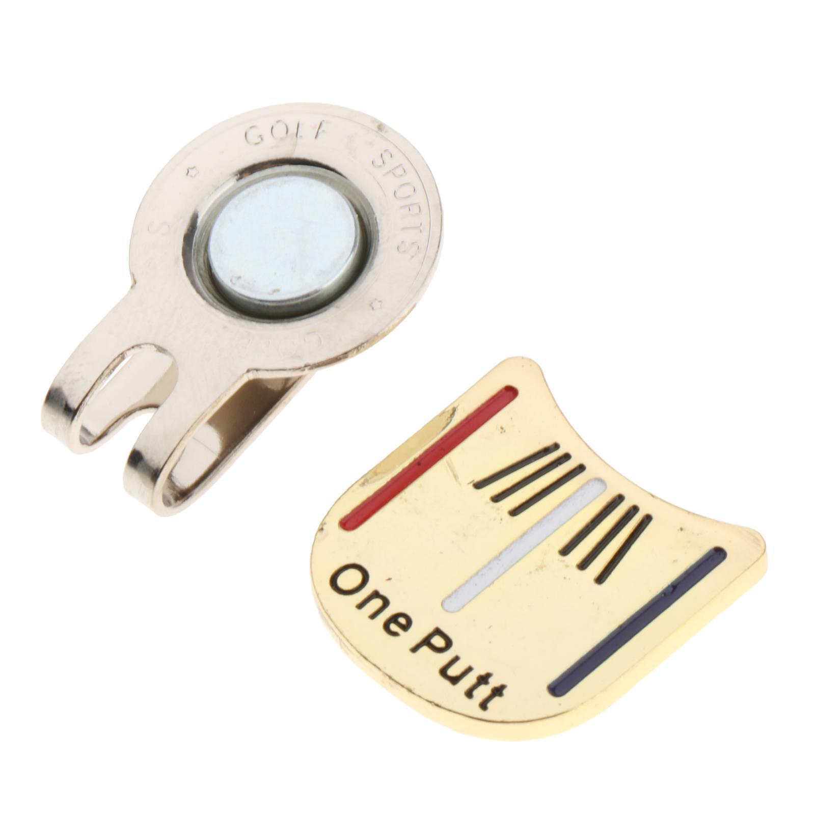 Golf Hat Clip Marker Putt Alignment Tool Marker Golden