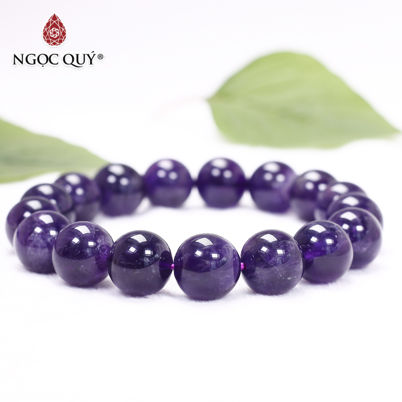 Vòng tay đá thạch anh tím mệnh hỏa. thổ - Ngọc Quý Gemstones