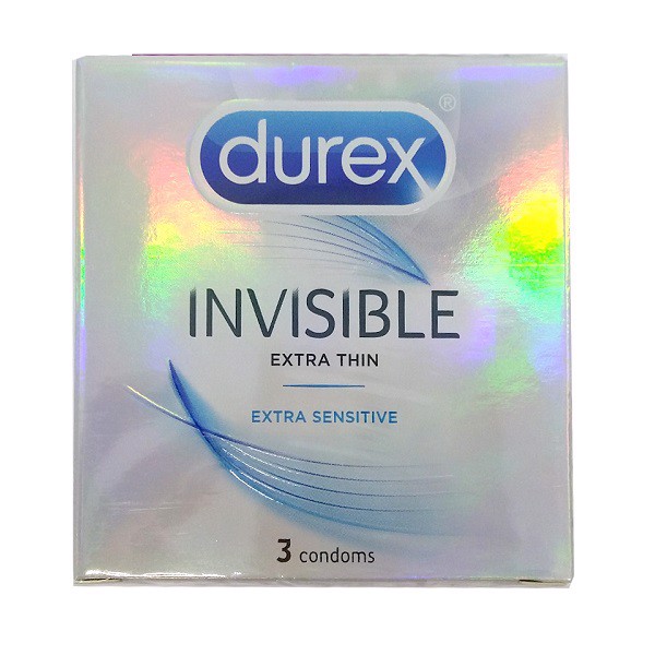 [3 chiếc] Bao Cao Su Durex Invisible Extra Thin &amp; Sensitive 3s
