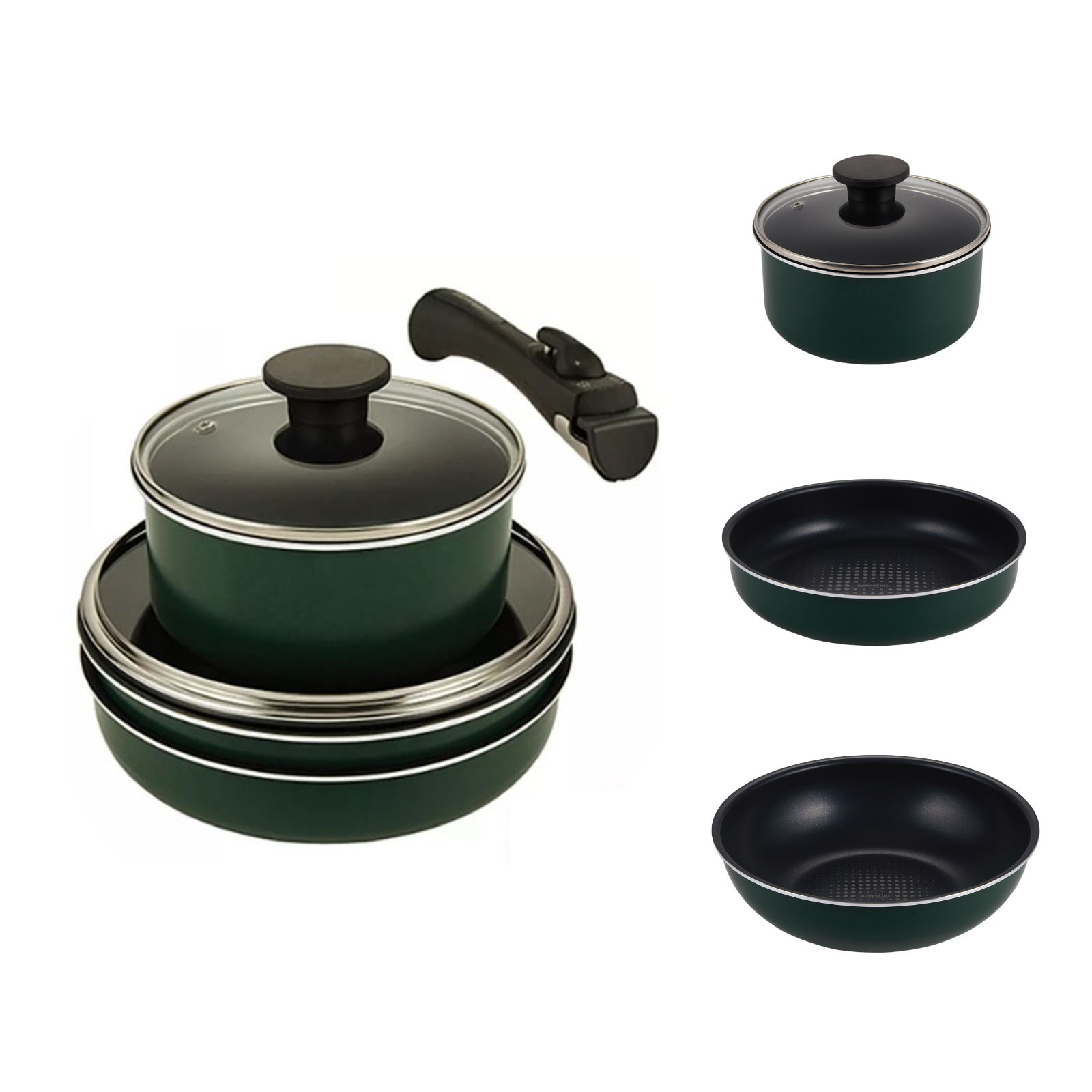 Bộ Nồi Cán Rời Đáy Từ Easy Hand 5 món - 4900-0115