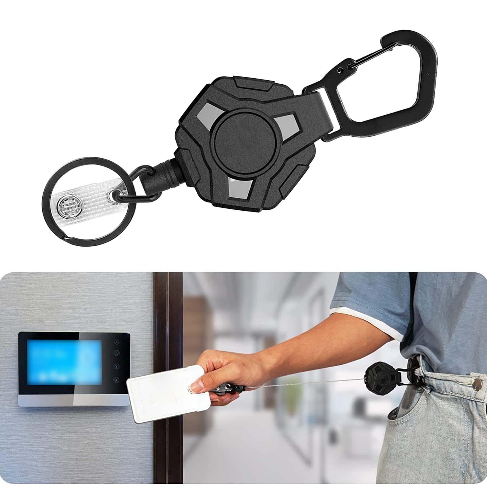 Retractable Keychain Storage Hook Outdoor Carabiner for Picnic Outdoor