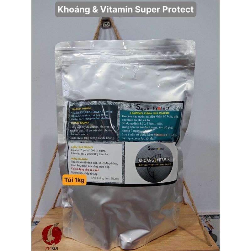 Khoáng & Vitamin (Super Protect) dành cho cá Koi, cá Rồng, cá Vàng, Guppy và các loại cá cảnh.. - Túi khóa zip 1kg