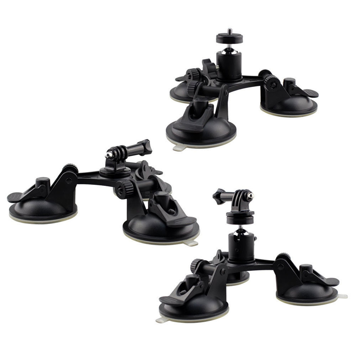 Đế hít kính xoay 360 độ gắn GoPro Hero lên kính xe hơi DRU - Hàng Chính Hãng