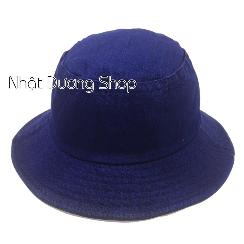 Nón thời trang, mũ BUCKET chữ -vải JEAN cao cấp thời trang cực đẹp