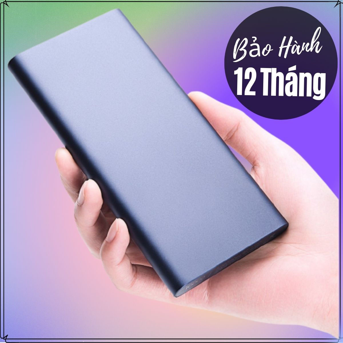 Pin Sạc Dự Phòng 10000mAh Trang Bị Vỏ Kim Loại Kèm 2 Cổng USB Sạc Nhanh Lên Tới 15W, Độ Bền Cực Cao