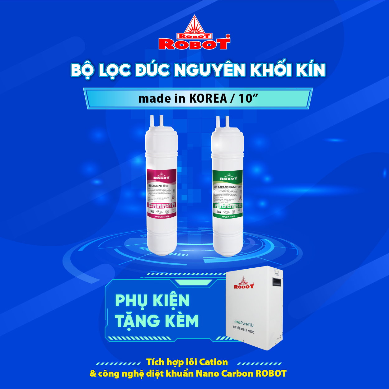 Máy Lọc Nước ĐIện Giải Ion Kiềm ROBOT UHC 4511 Chức Năng Nóng Lạnh - Hàng Chính Hãng