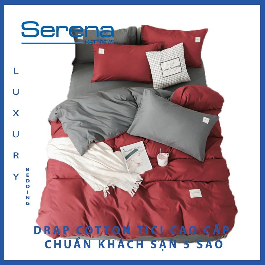 Bộ Chăn Ga Gối Đẹp Cotton TiCi Cao Cấp SERENA set 5 món bộ chăn drap giường trần bông Hàn Quốc - Hệ Thống Nệm