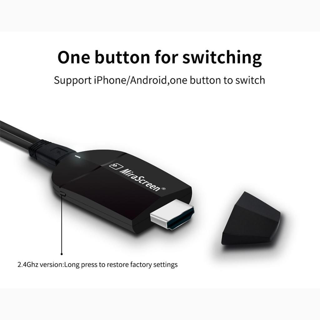 2.4G Dual Band Wifi Display Receiver 1080P Black for HDTV PC