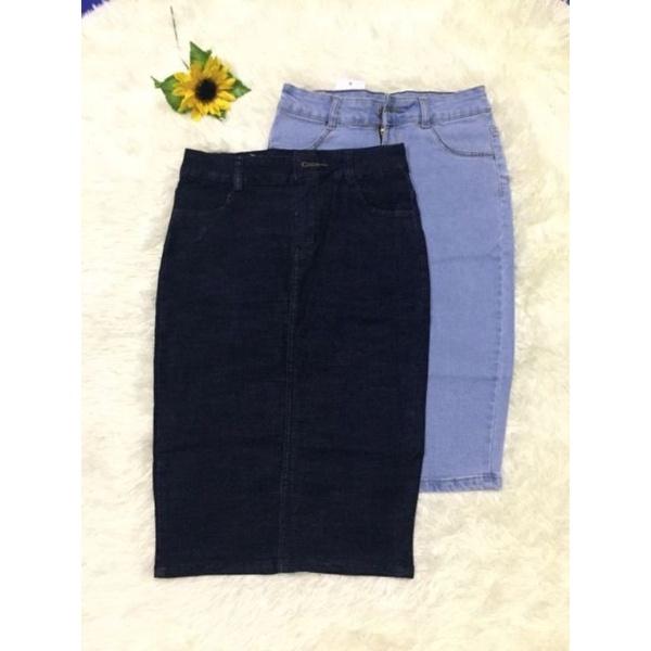 CHÂN VÁY JEAN ÔM XẺ SAU_{HÀNG ĐẸP CHO GIÃN