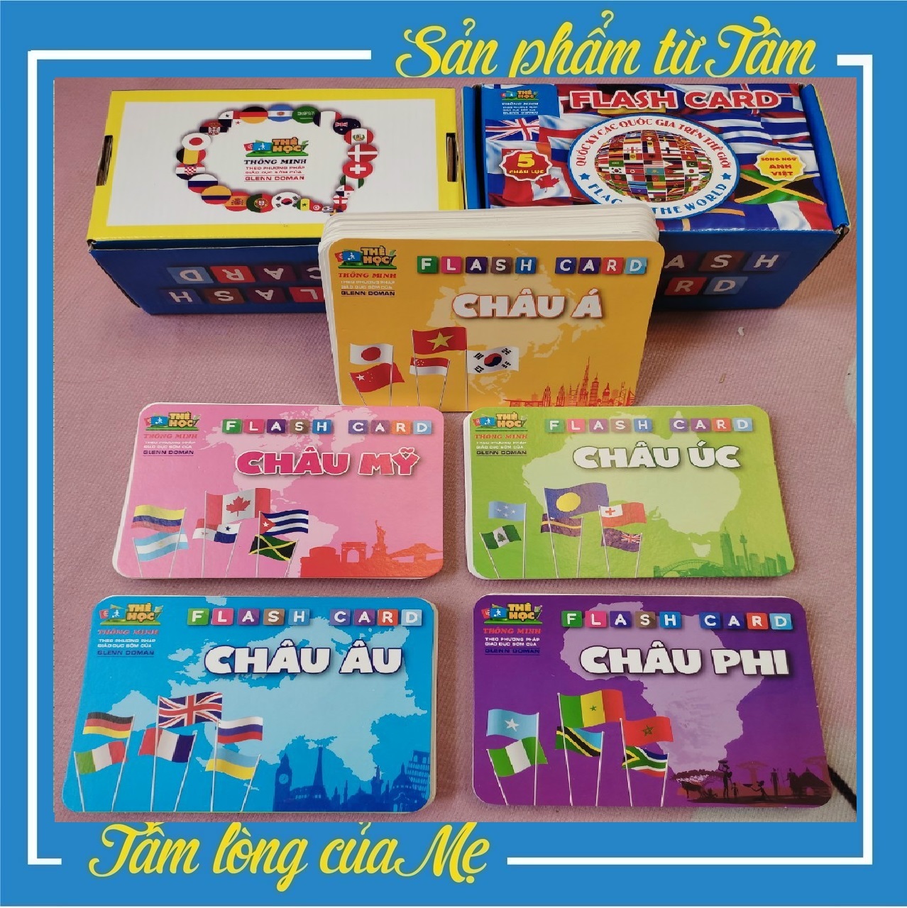 Thẻ Học Song Ngữ Flash Card Chủ Đề Quốc Kỳ Các Nước 5 Châu Lục Có Phiên Âm Và Hình Ảnh Cho Bé Phát Triển Trí Tuệ
