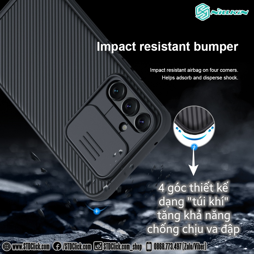 ỐP LƯNG DÀNH CHO ĐIỆN THOẠI SAMSUNG GALAXY A54 5G NILLKIN CAMSHIELD PRO BẢO VỆ CAMERA