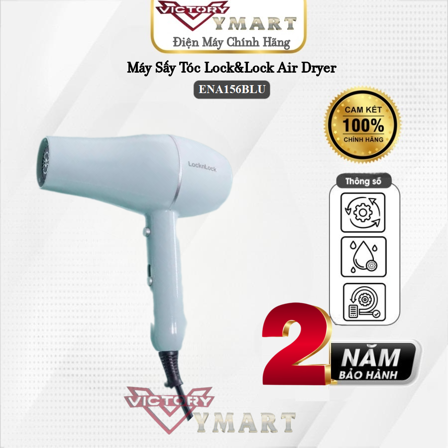 Máy Sấy Tóc Lock&Amp;Lock Air Dryer Ena144Blu Model 2023 - Hàng Chính Hãng
