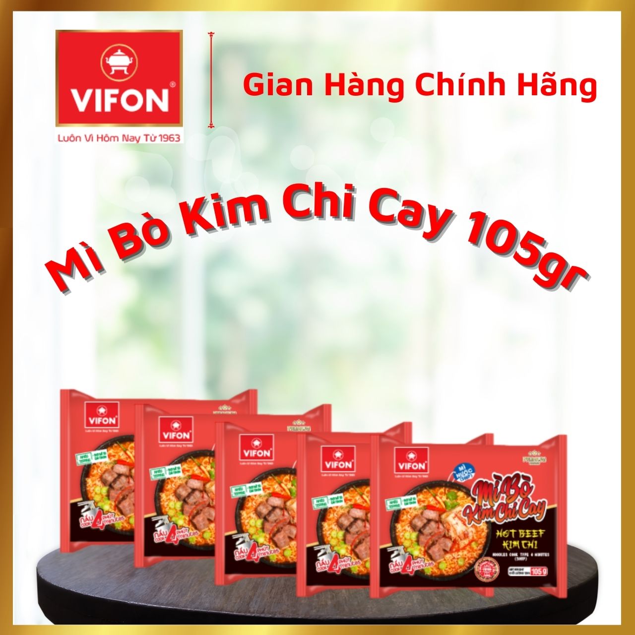 Combo 10 gói: Mì Bò Cay/Bò Kim Chi Cay/Trứng muối cay/Hải sản cay 105gr