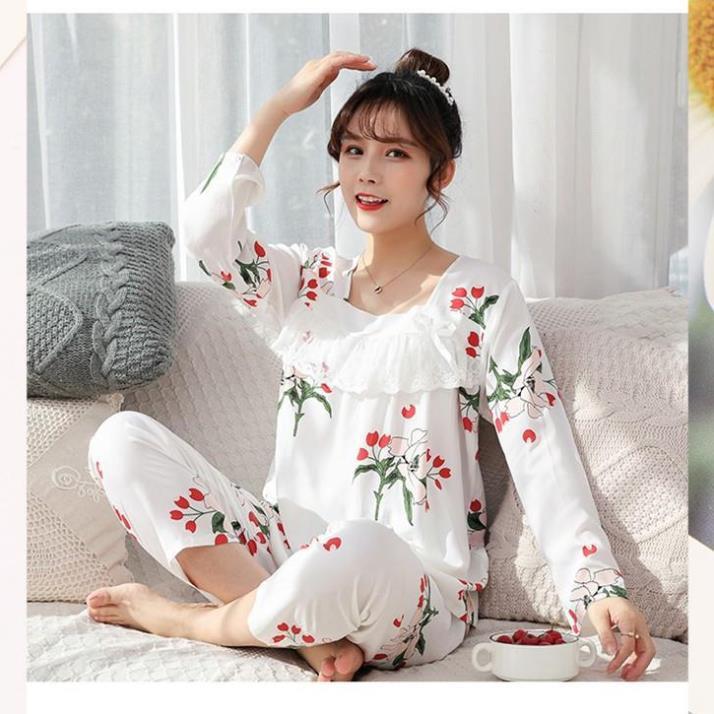 Đồ bộ mặc nhà hoạ tiết dễ thương - Bộ Đồ Ngủ Tay Dài mềm mại - Kiểu Dáng Đáng Yêu B50