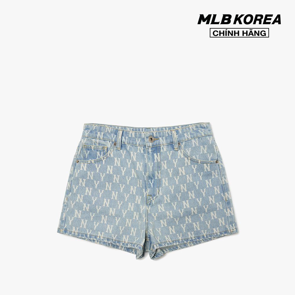 MLB - Quần shorts jeans nữ Classic Monogram 3FDPM0123
