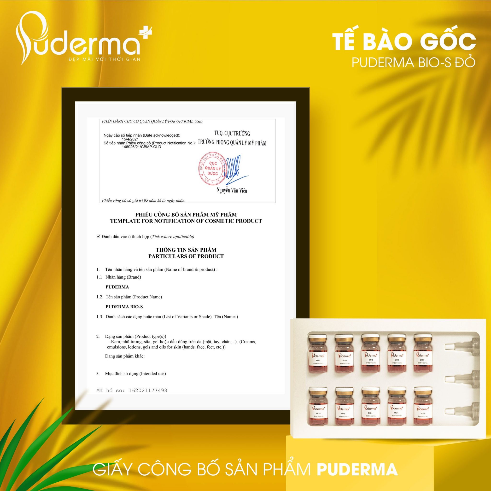 [Freeship] Tế Bào Gốc Đỏ PUDERMA BIO-S Đỏ, tiệt trùng 100%: mờ nám, tàn nhang, đồi mồi, vết thâm, tái tạo da... dùng để dưỡng tái tạo da hàng ngày hoặc trong các liệu trình Messo, Vi kim