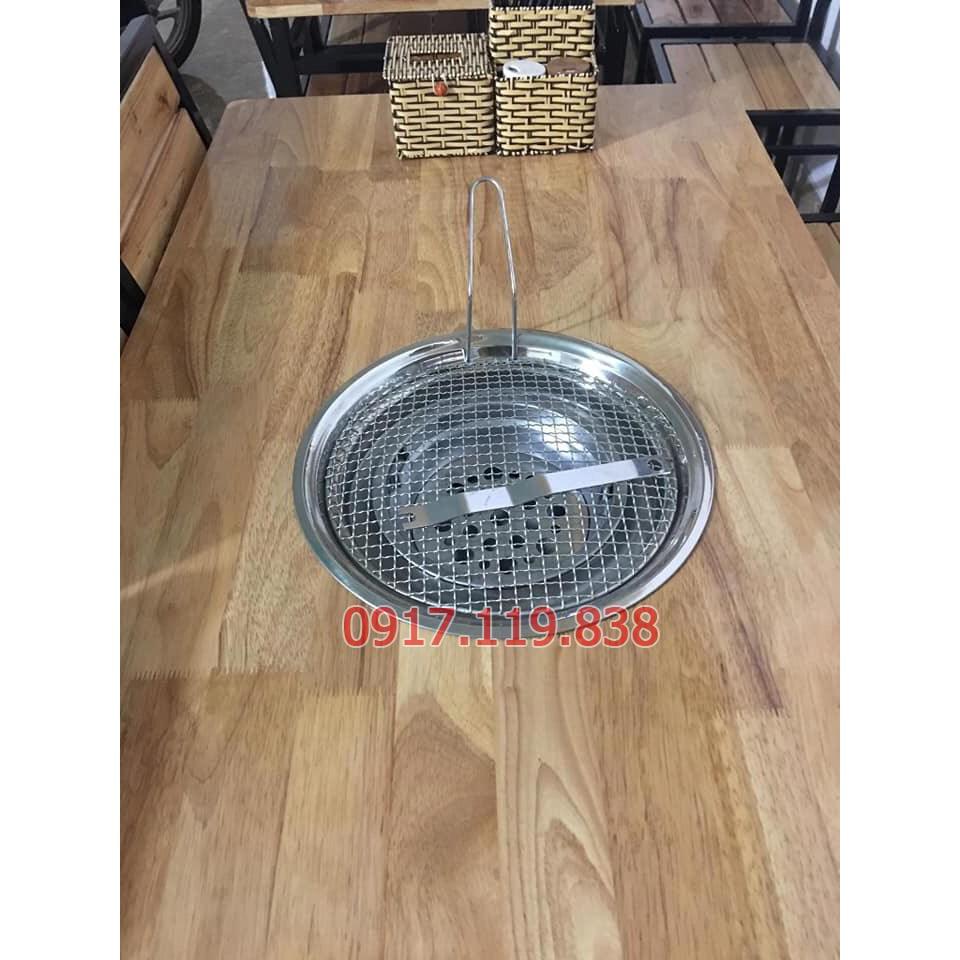 Bếp nướng than hoa đặt bàn inox giá rẻ