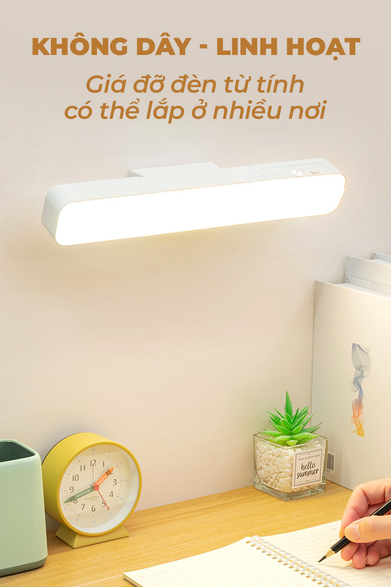 Đèn Đọc Sách Đèn Học Chống Cận Điều Chỉnh Linh Hoạt 32cm Gắn Tường Để Bàn Đèn Led Gắn Bàn Học Tích Điện Đa Năng Điều Chỉnh Xoay 80 Độ 3 Chế Độ Sáng