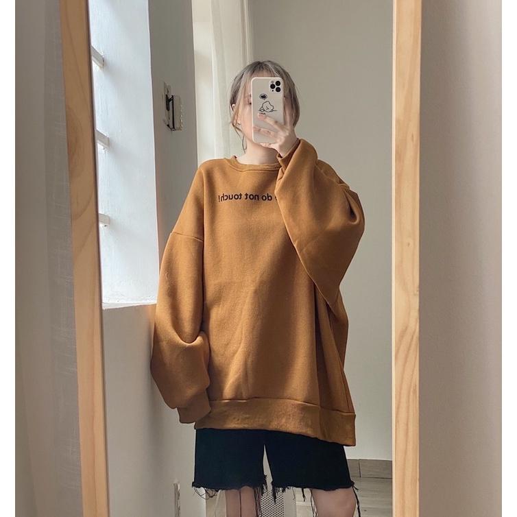 Áo Sweater Nỉ Bông Cotton Tay Bồng Form Rộng Nam Nữ Unisex