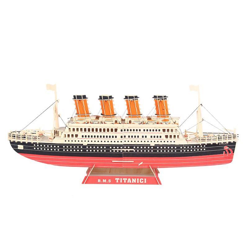 Mô hình siêu tàu RMS Titanic cỡ lớn siêu sắc nét - đồ chơi lắp ráp 3D gỗ