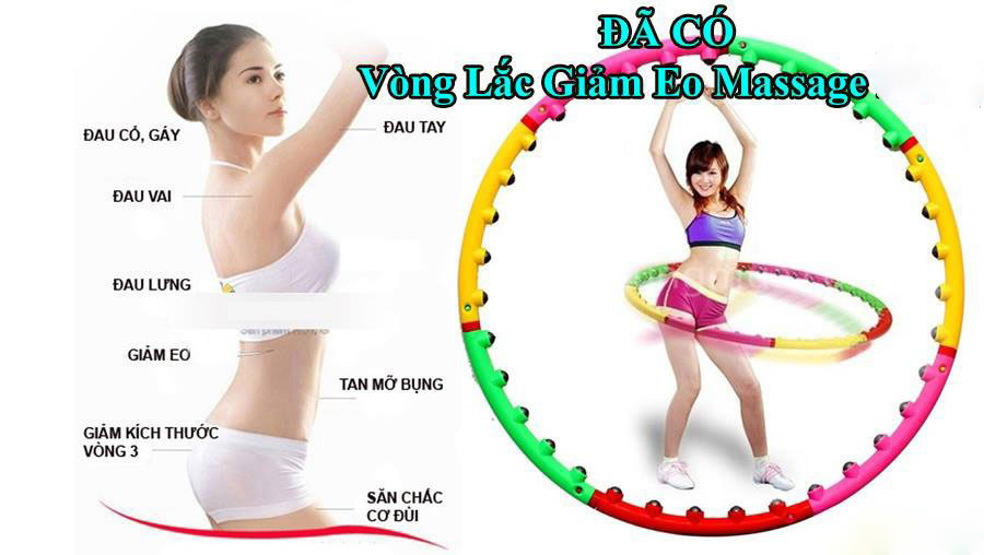 Vòng Lắc Eo Massage  Giảm Béo Cao Cấp Hàng Chính Hãng