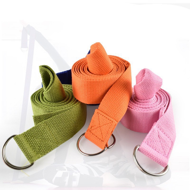 Combo 3 dụng cụ hỗ trợ tập Yoga hiệu quả : 2 gạch trơn ( không in hoa )+ 1 dây đai cotton