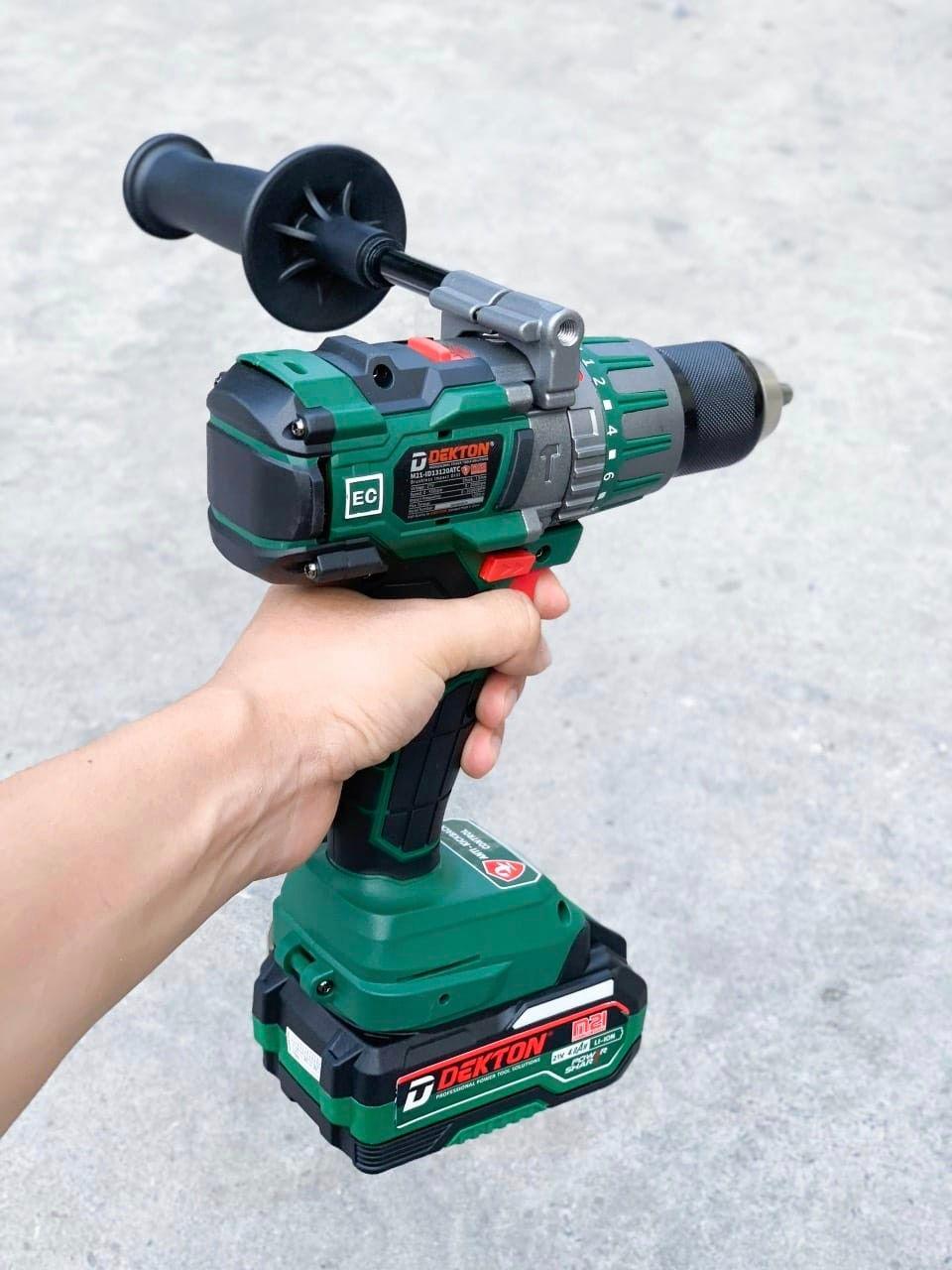 MÁY KHOAN ĐỘNG LỰC DÙNG PIN 21V 13mm DEKTON M21-ID13120ATC - HÀNG CHÍNH HÃNG