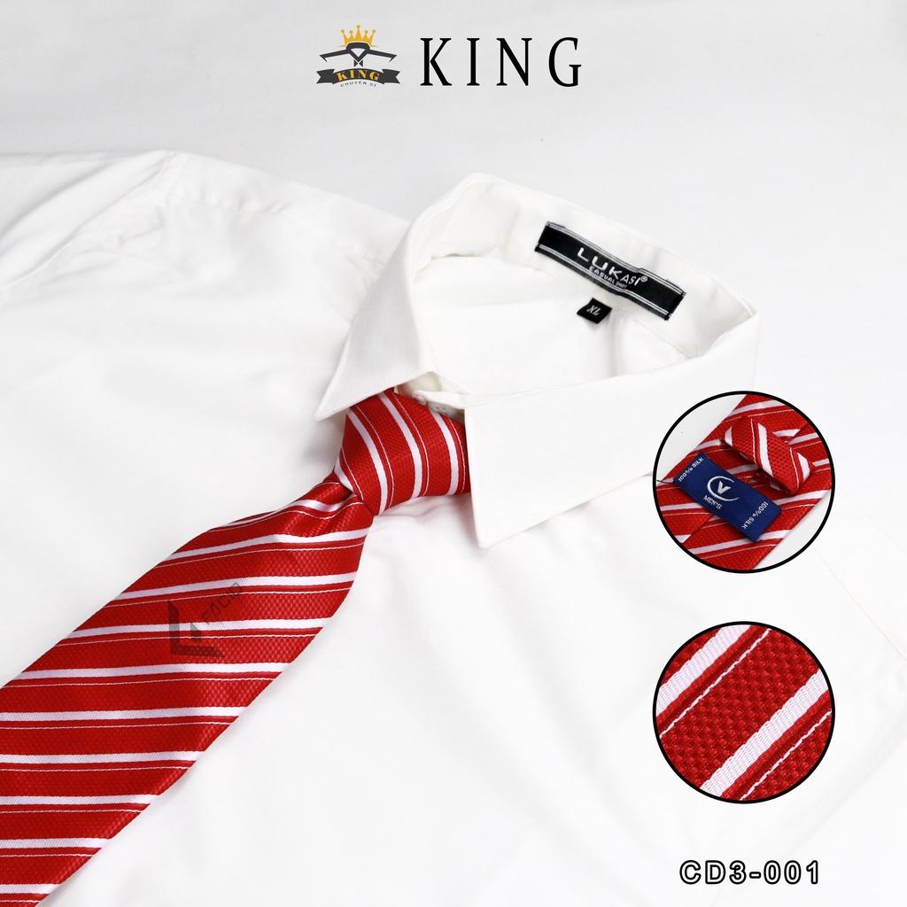 Cà vạt nam công sở bản 8cm KING caravat cao cấp giá rẻ vải silk lụa