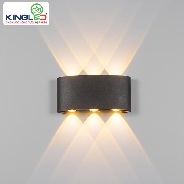 ĐÈN LED GẮN TƯỜNG NGOÀI TRỜI 6W (LWA8031) KINGLED