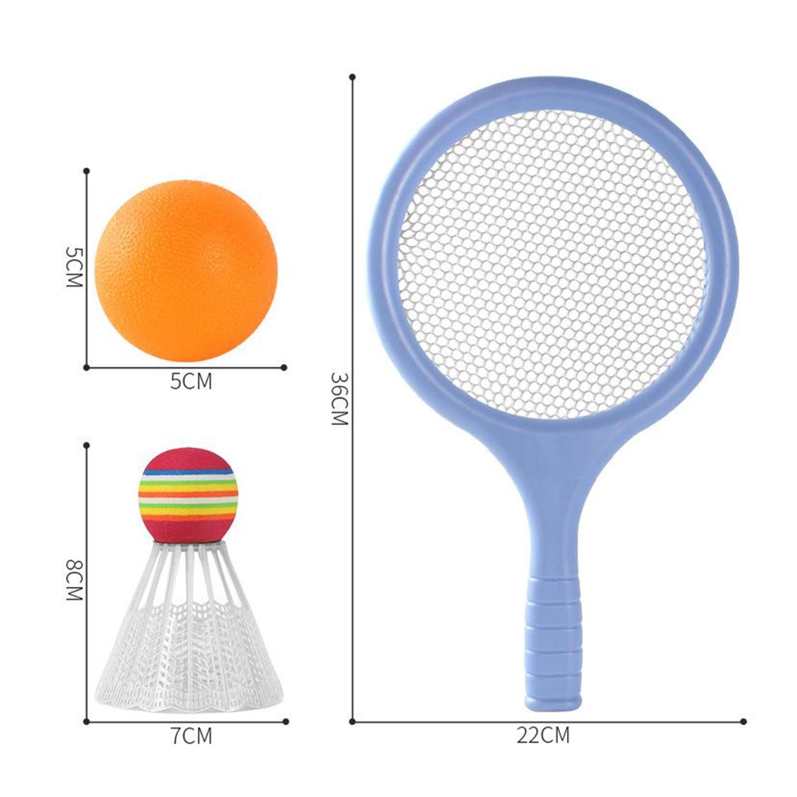 Kids Badminton Tennis Set Badminton Racket with Ball and Badminton Shuttlecock, Double Sports Durable Tennis Racquets Set for Boys, Girls