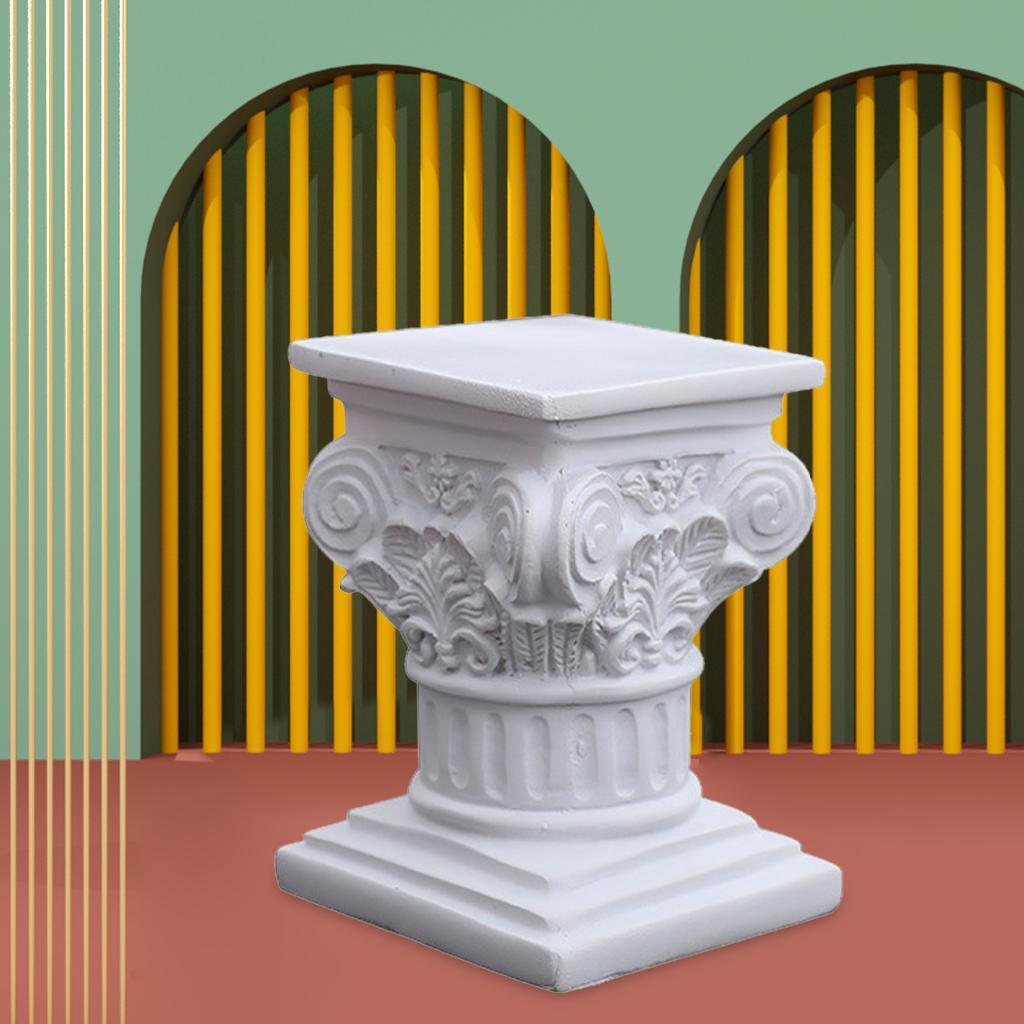 Roman Pillar Statue Resin Pedestal Stand Figurine Table Party Kitchen Decor