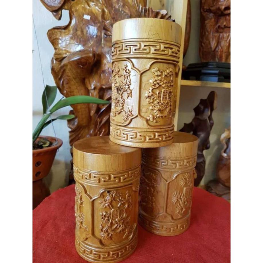 Hộp đựng trà gỗ bách xanh
