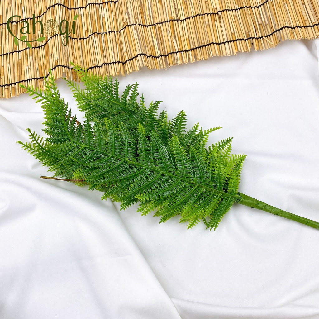 Cây dương xỉ giả giống thật 99% – Đường kính 45 cm – Cây vạn tuế giả, hoa lụa decor trang trí rẻ, bền, đẹp