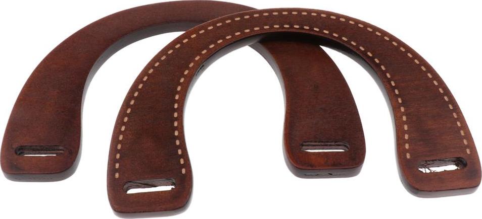 Yotijar 2 gói Hình CHỮ U Gỗ Ví Tay Cầm Gỗ Túi Thay Thế Túi Xách Túi Ví Dây cho DIY Ví Làm túi xách Mua Sắm Túi