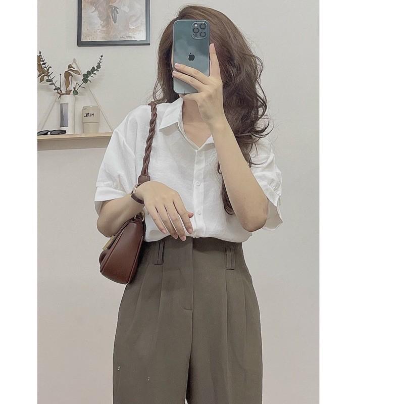 ÁO SƠ MI TAY NGẮN KIỂU HÀN QUỐC