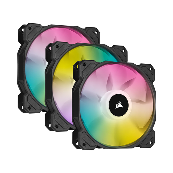 Bộ 3 quạt máy tính 120mm Corsair SP120 RGB ELITE kèm Node Core - Hàng Chính Hãng