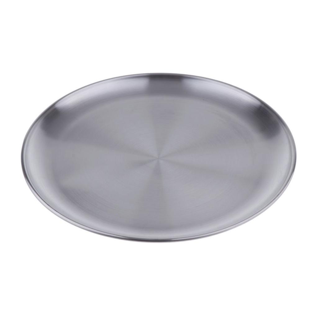 304 Stainless Steel Dinner Plate, Round Plates, 12-inches -