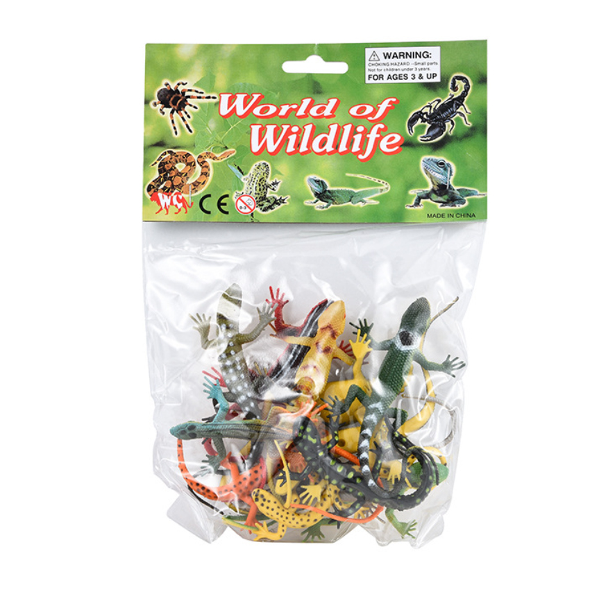 Bộ đồ chơi 12 thằn lằn, tắc kè Safari Animal World mẫu 2