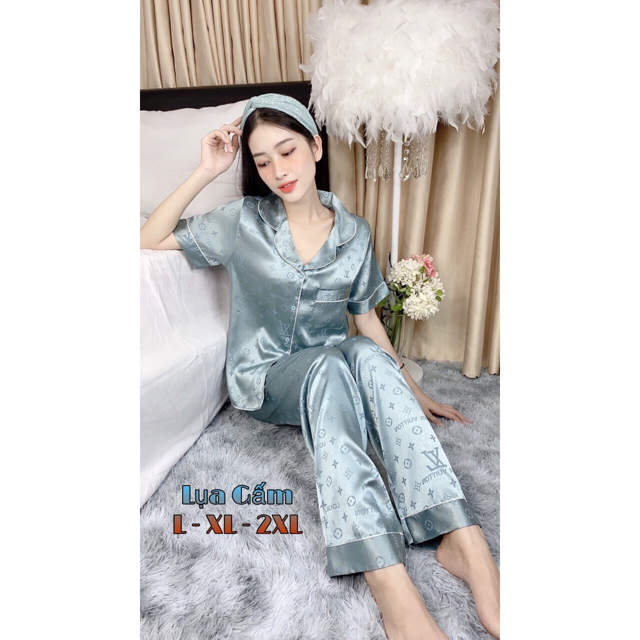 Pijama Lụa Gấm Cao Cấp Đủ Size