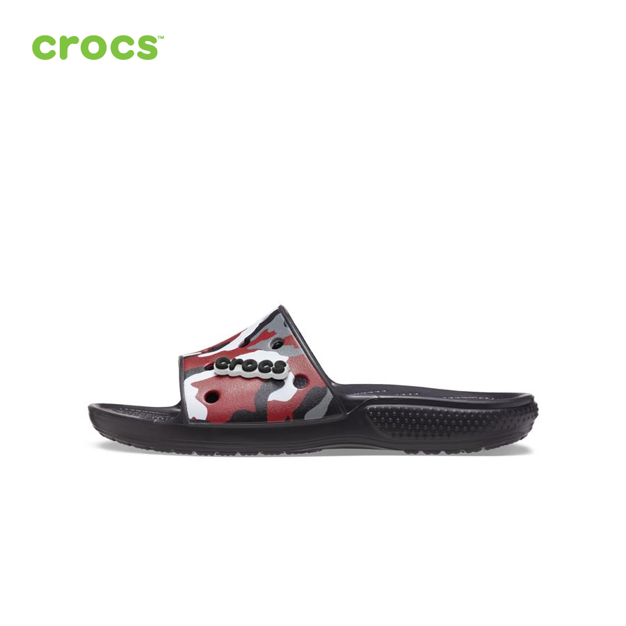 Dép nhựa nam Crocs Classic Slide U Printed Camo Blk/Red - 207280-063