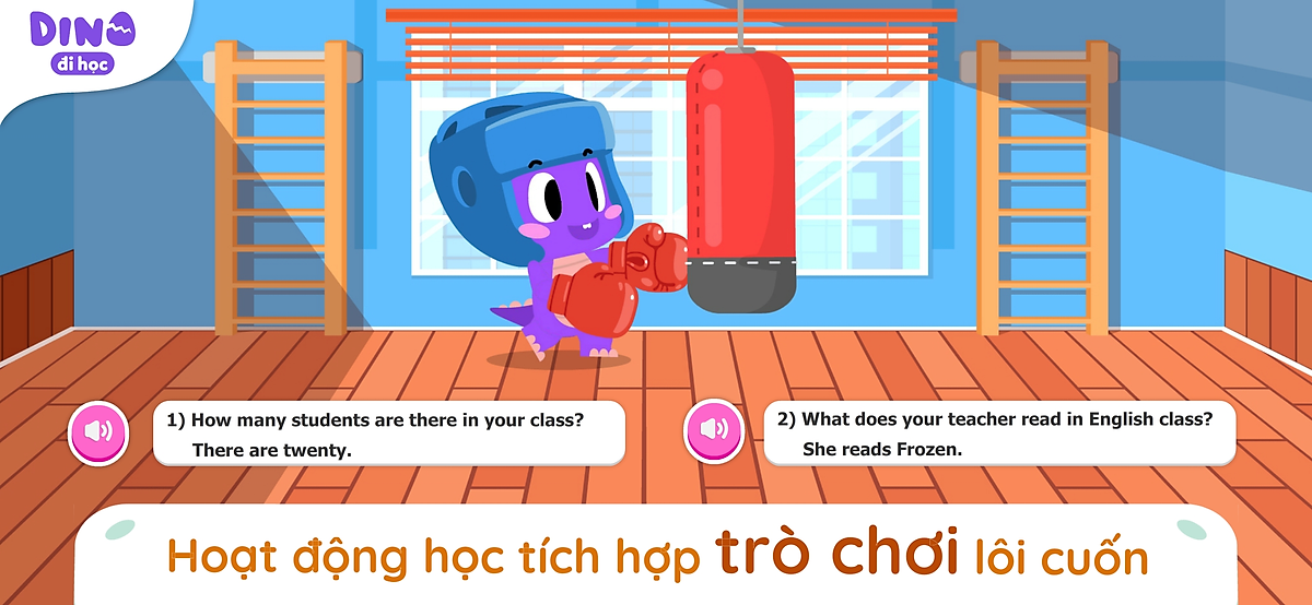 Ứng dụng giáo dục sớm tiền tiểu học Dino đi học phát triển tư duy cho trẻ 3-6 tuổi - Gói trọn đời )