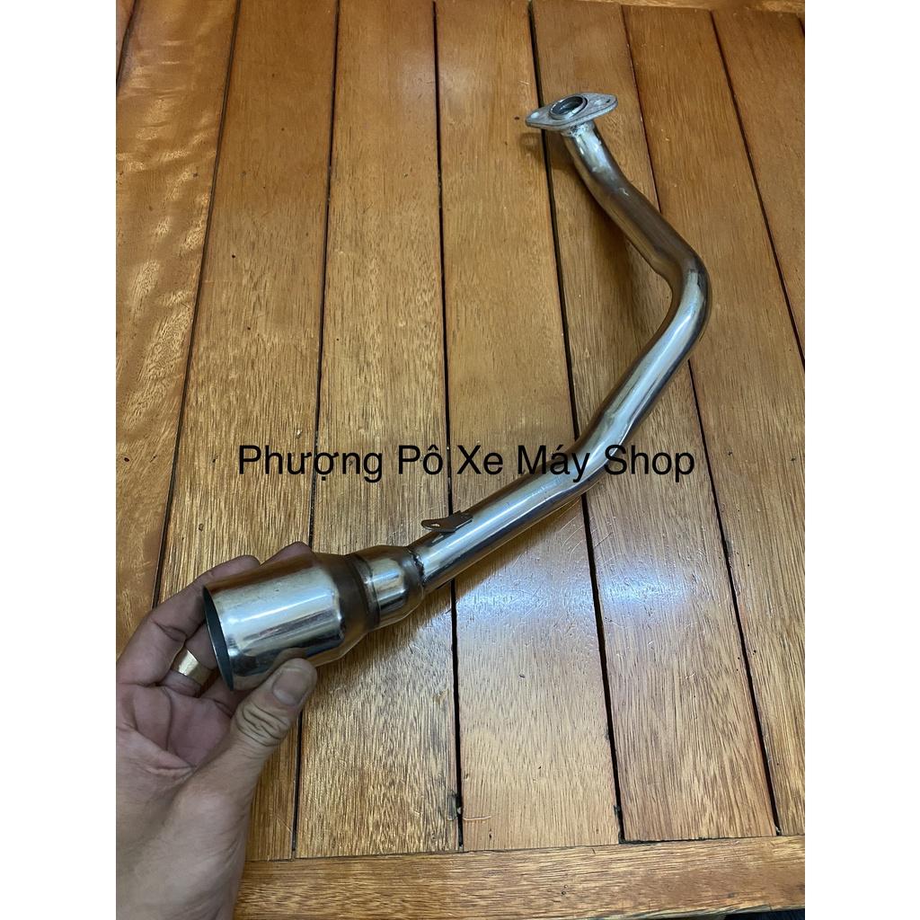 Cổ inox gắn pô Din pô độ cho ATTILA 1 2 3 4/ Shark /elizabeth xăng cơ