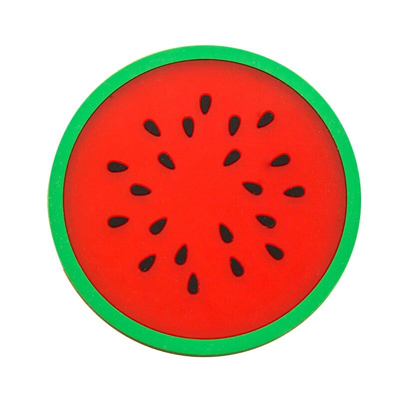 Cute Coaster Fruit Shape Silicone Cup Pad Non Slip Bowl Mat Heat Insulation Cup Pad Coaster Hot Drink Holder Kitchen Placemat