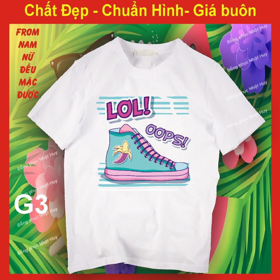 Áo thun in giày đẹp G32, chất đẹp, bao đổi trả, giầy dây, đôi giày đẹp, JUST DO IT