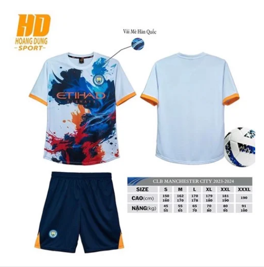 Quần áo Bóng Đá HD CLB Man City Trắng 23/24 - Mẫu mới nhất
