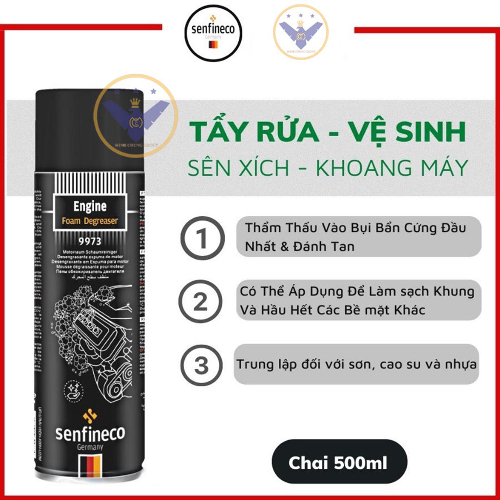 Chai Tẩy Rửa Khoang Động Cơ Dạng Bọt Senfineco 9973 – 500ML Engine Foam Degreaser