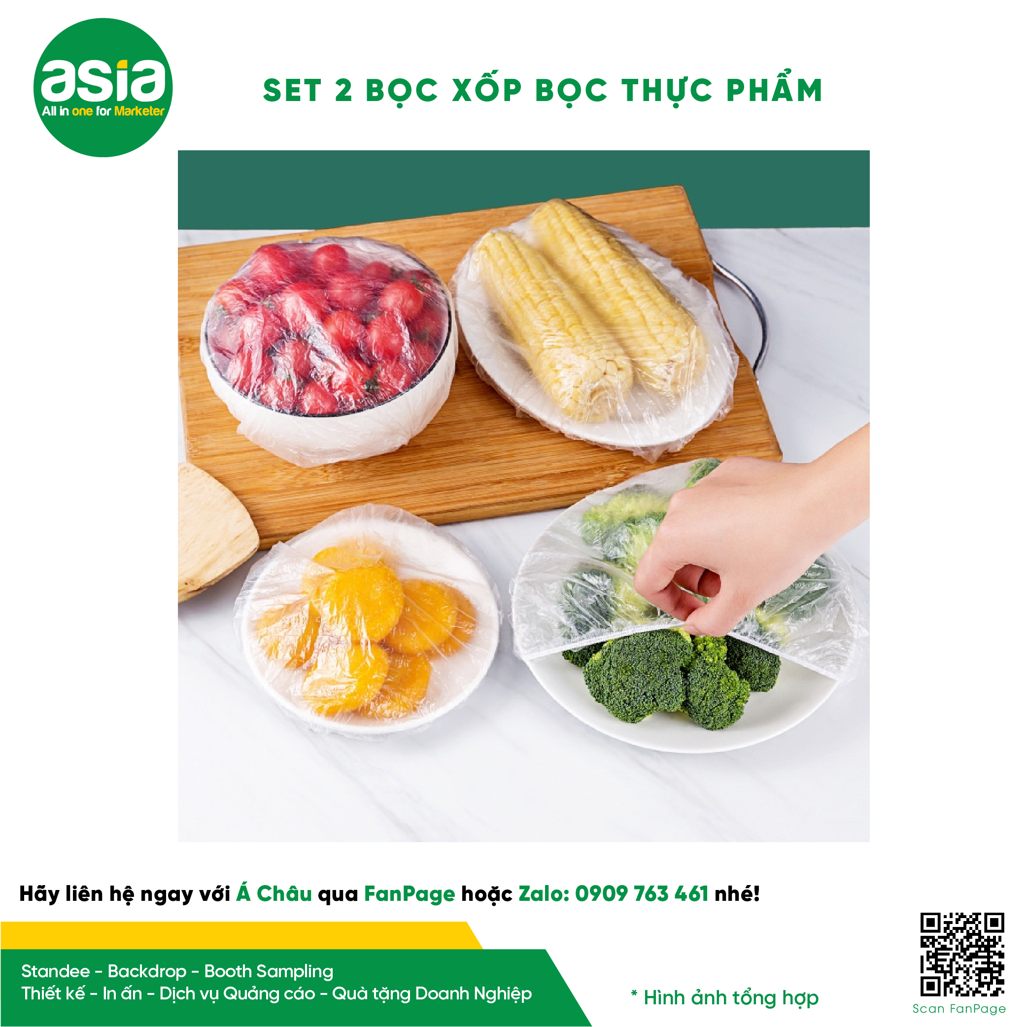 Set 2 Màng bọc thực phẩm túi gấu, có chun bọc co giãn, tái sử dụng