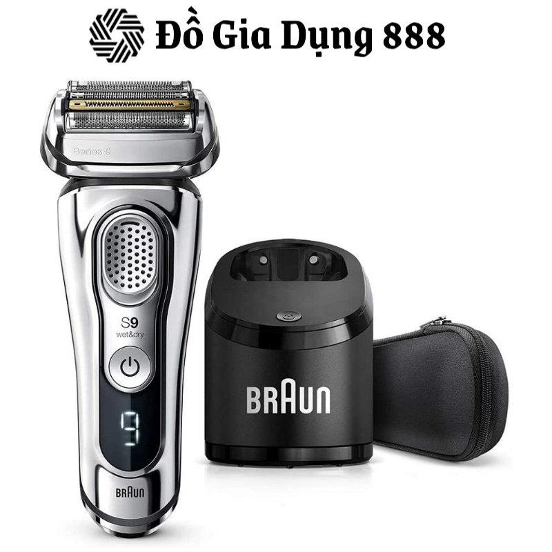 Máy Cạo Râu Nam Braun SERIES 9 9390CC, Braun Shaver, Sạc Nhanh, Vệ Sinh An Toàn Dưới Nước, Model 2023, Nhập Đức
